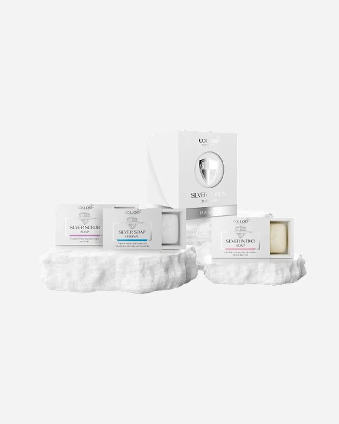 Triple silver soap selection